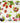 Mediterranes Kunststofftablett, Motiv: Waldbeeren, Kleines Desserttablett 31x23 cm, Serviertablett eckig