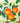 Serviertablett Tablett modern, Deko Tablett mit Orangen 38x26 cm