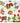 Eckiges Desserttablett Mediterran, Serviertablett aus Melamin, Design: Waldbeeren, Tablett Größe: 38x26 cm