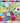 Gastrotablett 50x37 cm, Kunststoff Servicetablett italienisch, Gartentablett Muster: Tropical, Buntes Esstablett
