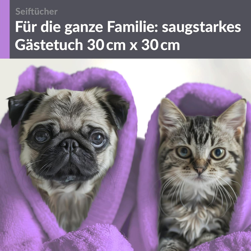 Waschlappen 30x30 cm 2er Set Lila - Flieder