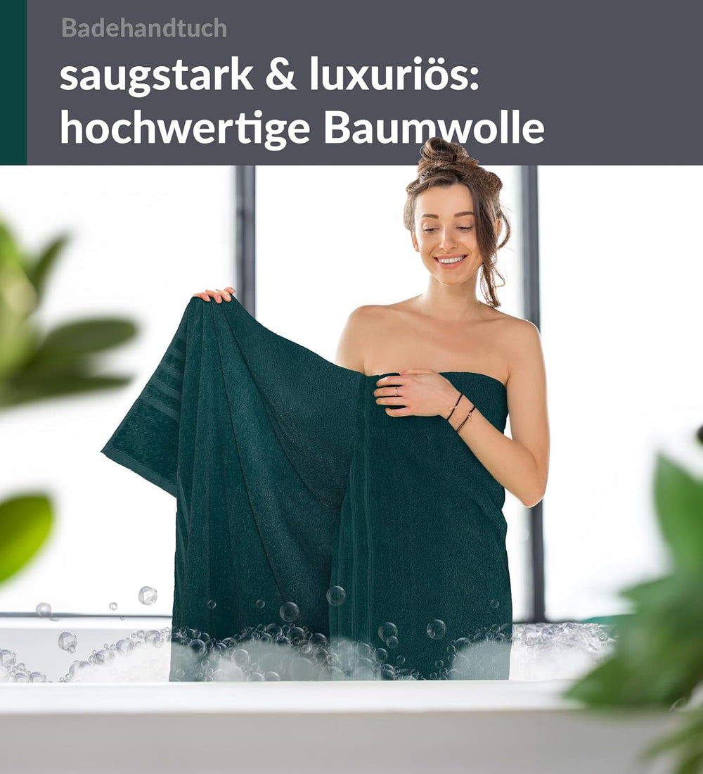 Badetuch 100x150 cm Grün - Opal