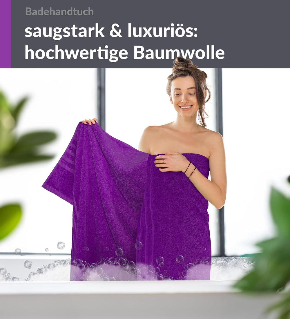 Badetuch 100x150 cm Lila - Aubergine