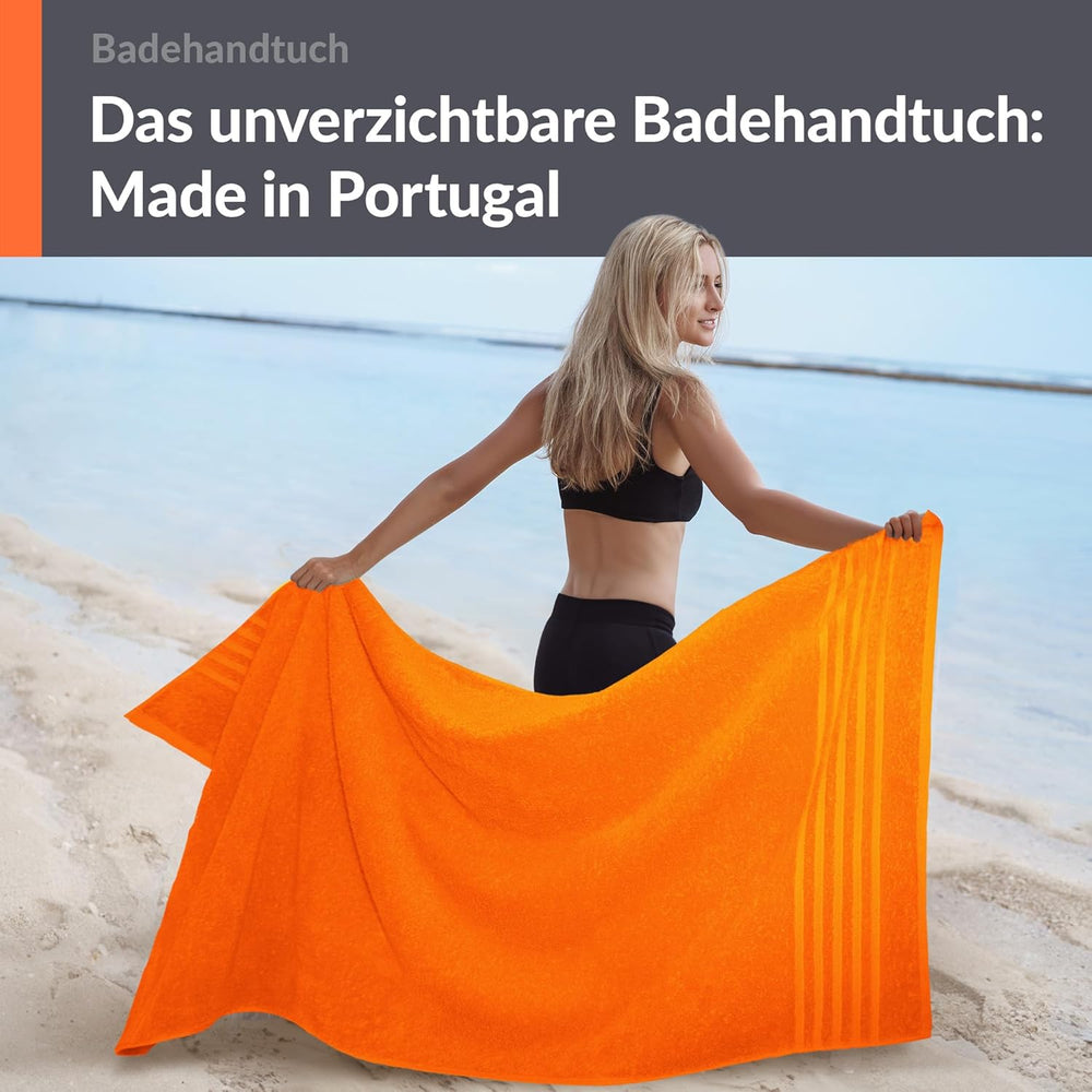 Badetuch 100x150 cm Orange - Clementinen