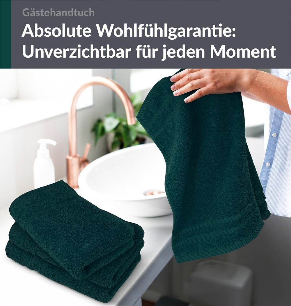 Gästehandtücher Set 30x50 cm 4 Stück Grün - Opal