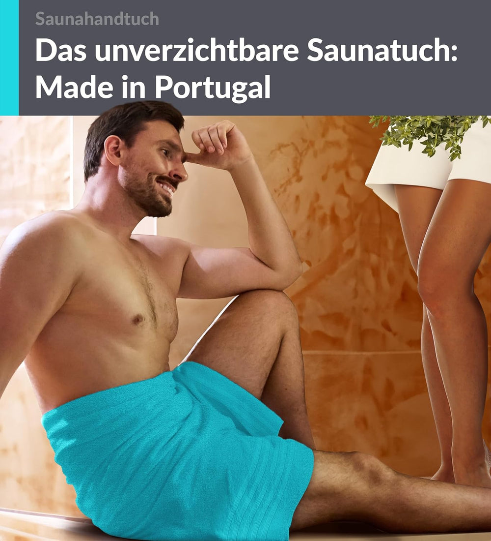 Saunahandtuch 80x200 cm Türkis - Lagunen