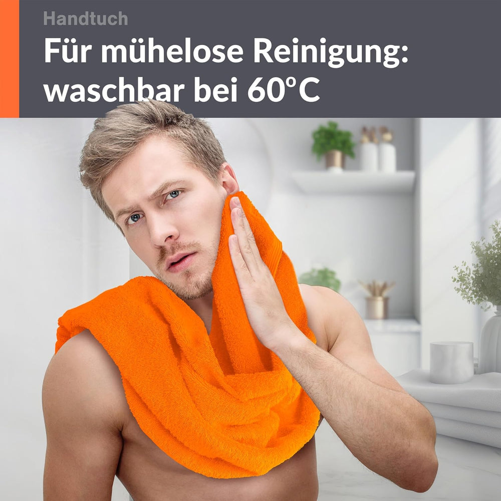 Handtuch 50x100 cm Orange - Clementinen