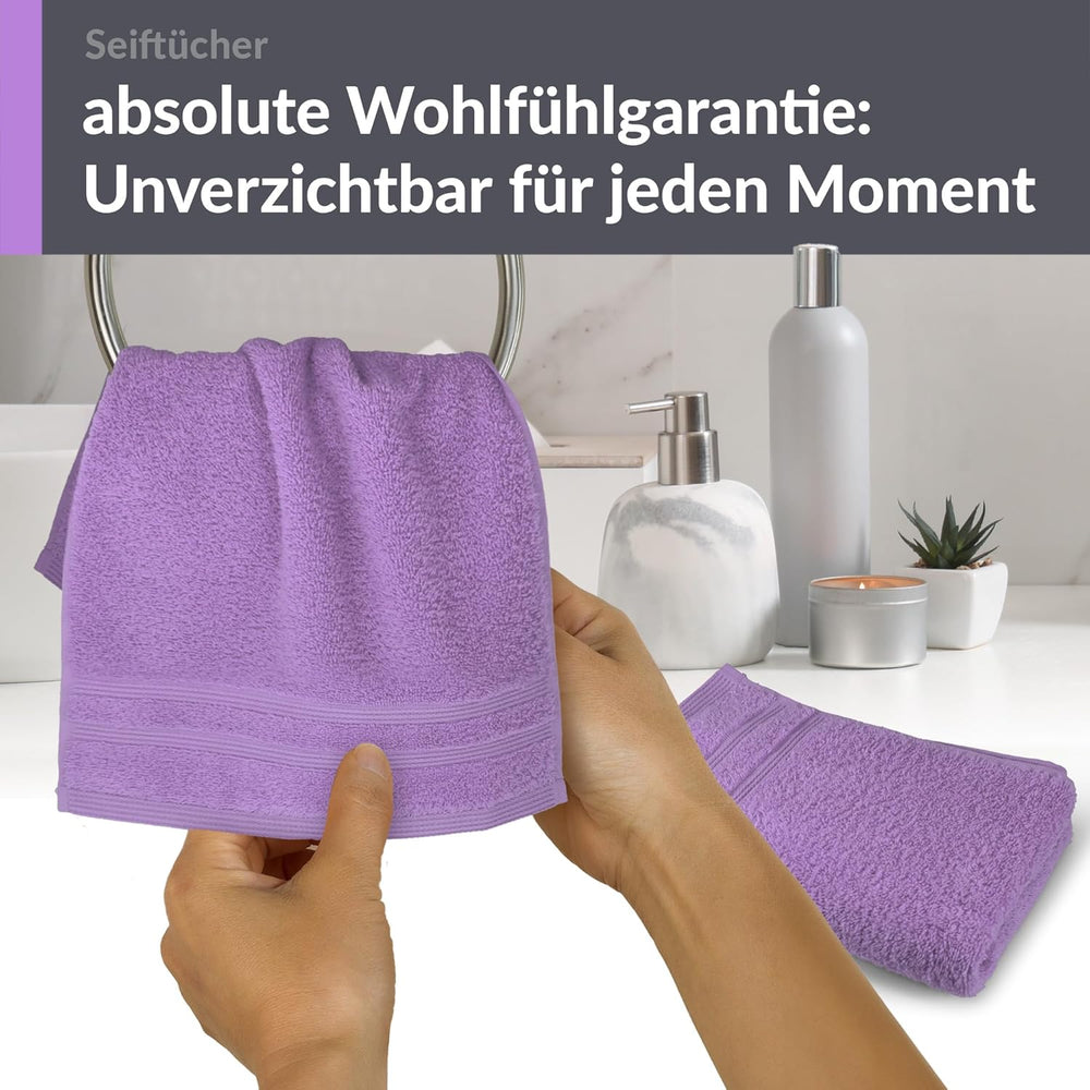 Waschlappen 30x30 cm 2er Set Lila - Flieder