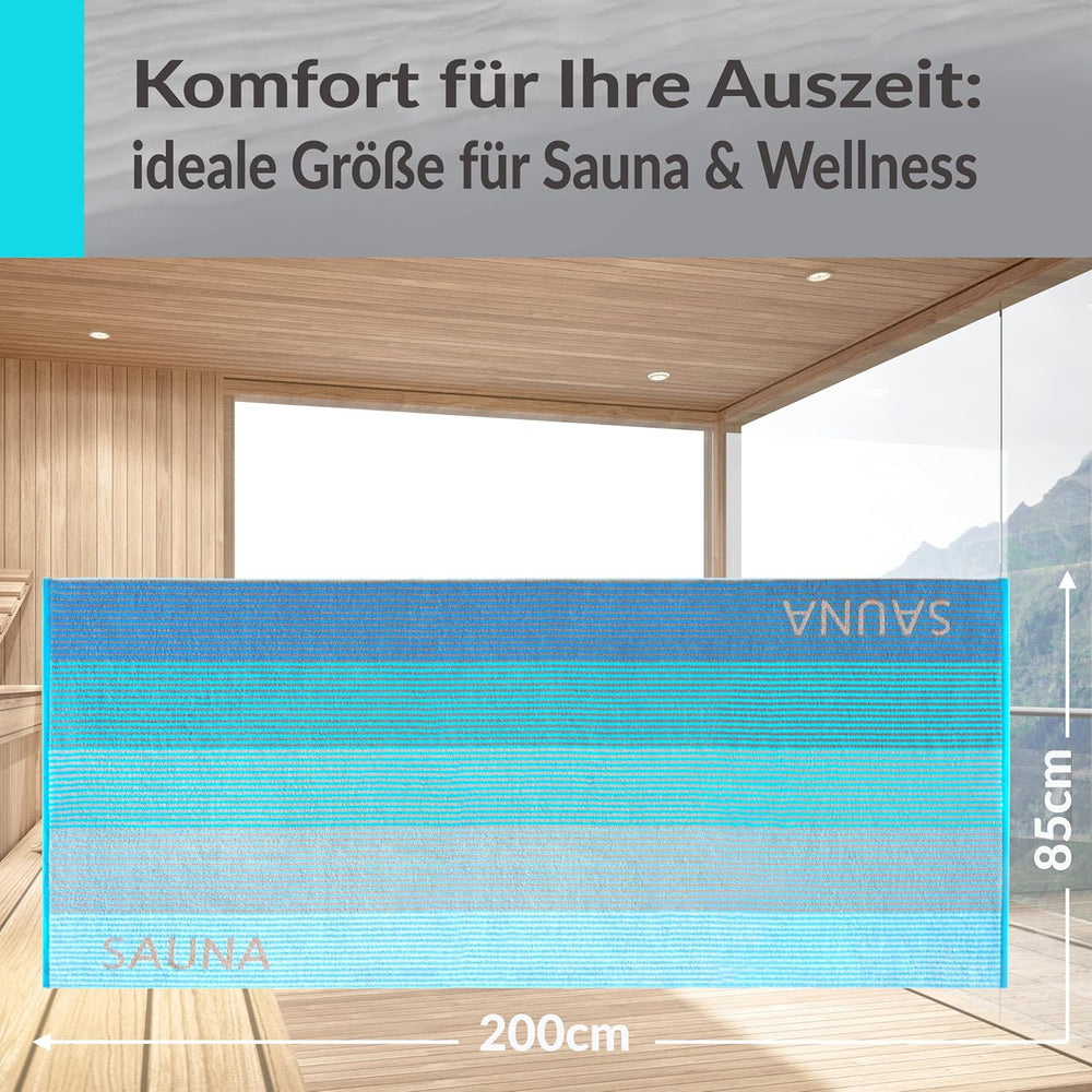 Saunahandtuch 85x200 cm Blau - Türkis, Helsinki Saunatuch
