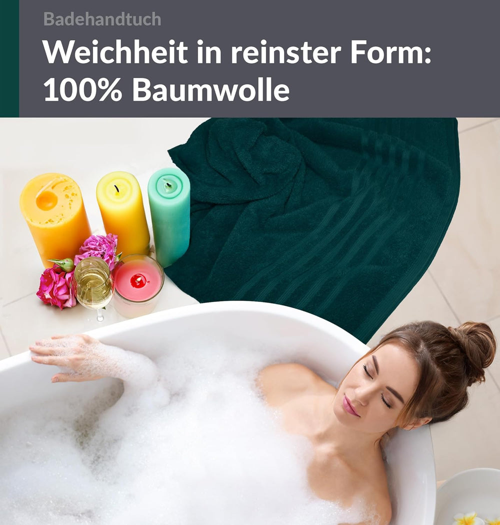 Badetuch 100x150 cm Grün - Opal