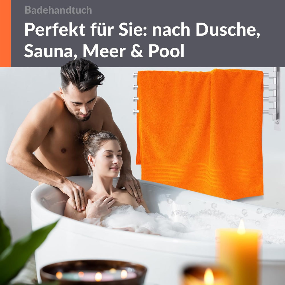 Badetuch 100x150 cm Orange - Clementinen