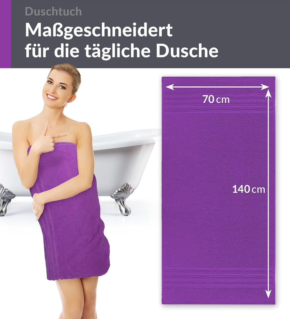Duschhandtuch 70x140 cm Lila - Aubergine