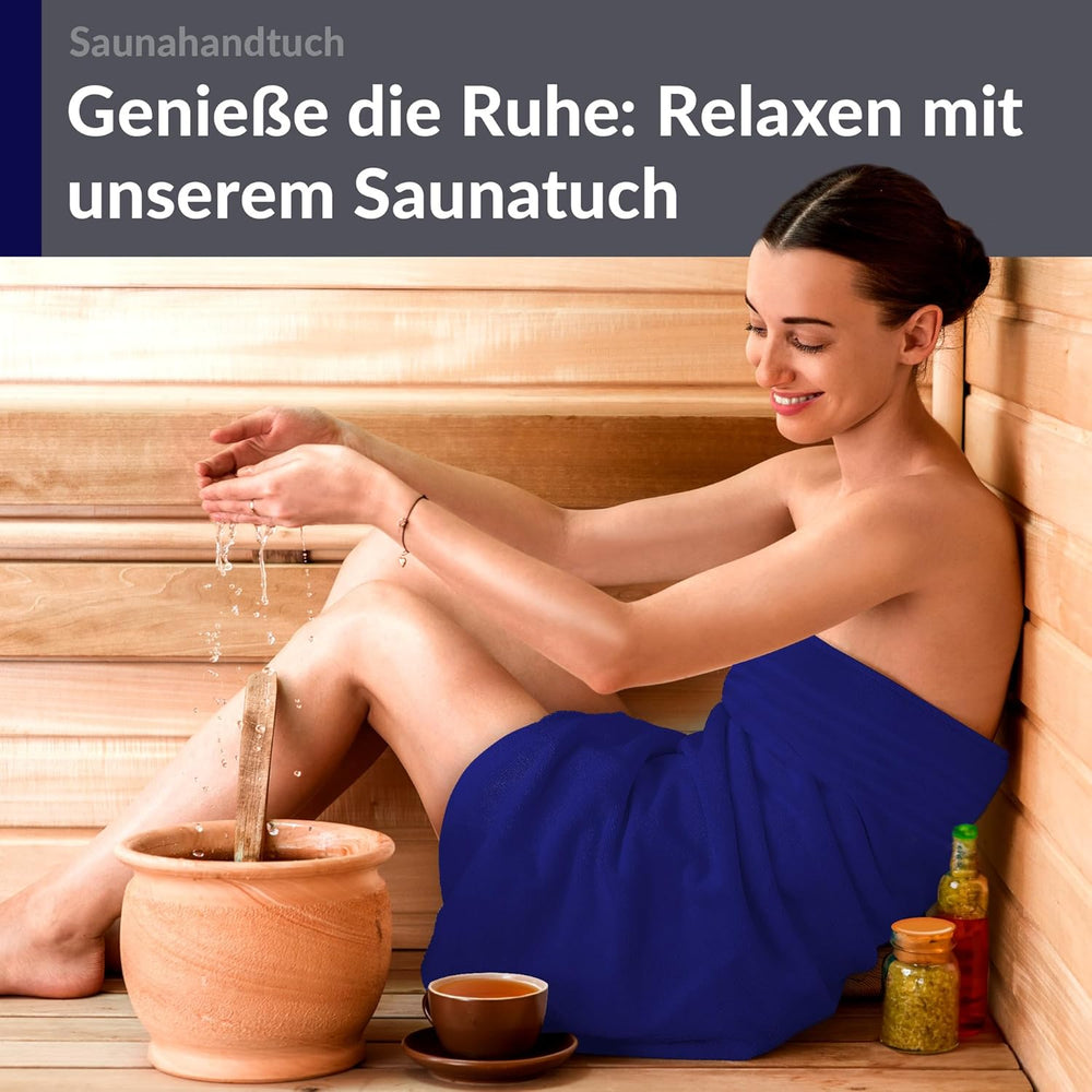 Saunahandtuch 80x200 cm Blau - Marine
