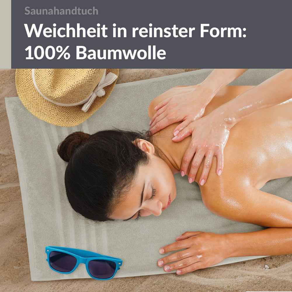 Saunahandtuch 80x200 cm Grau - Kiesel
