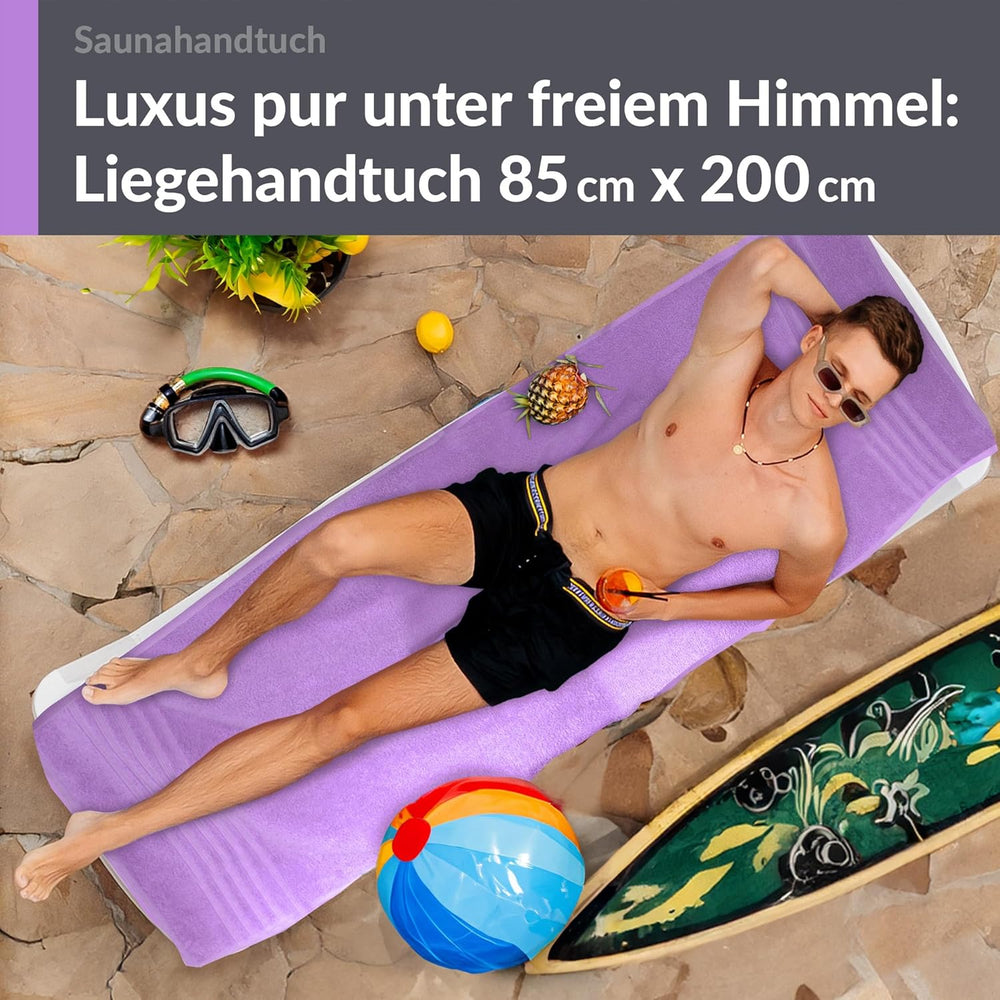 Saunahandtuch 80x200 cm Lila - Flieder