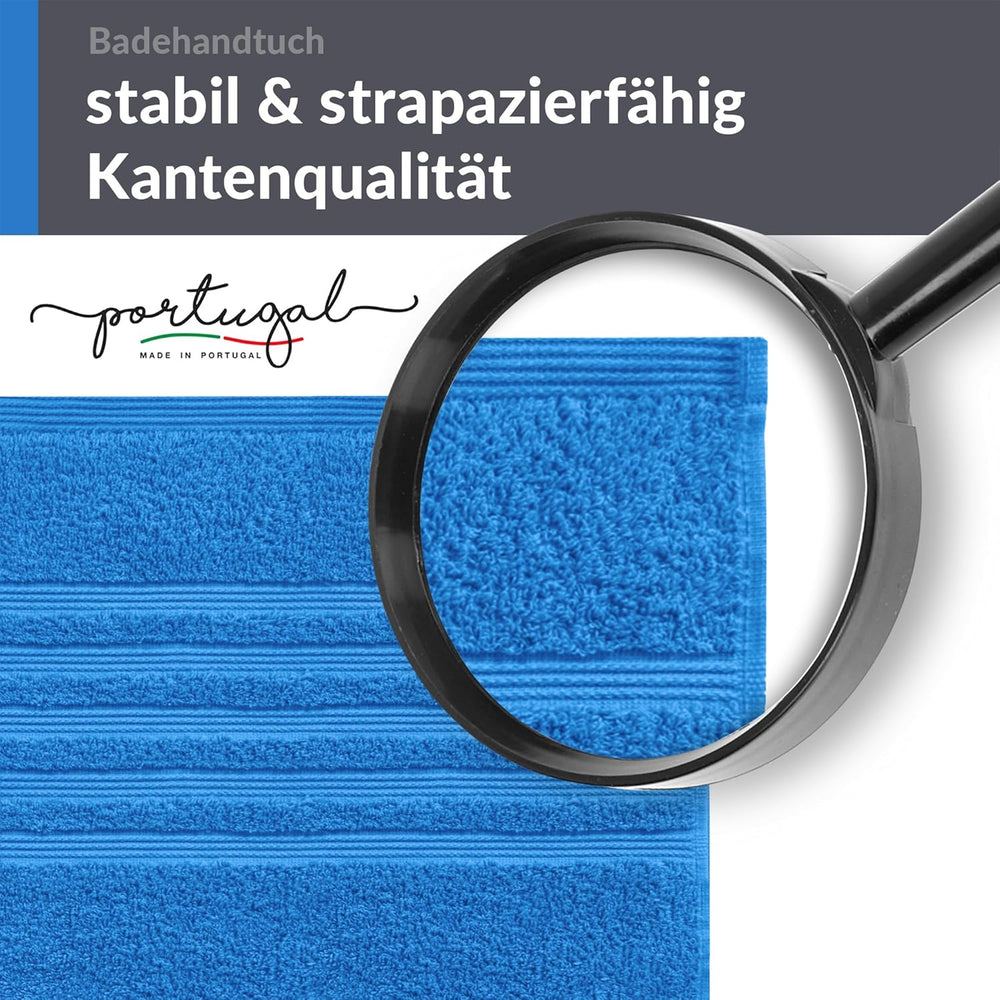 Duschtuch groß 100x150 cm 2er Set Blau - Capri