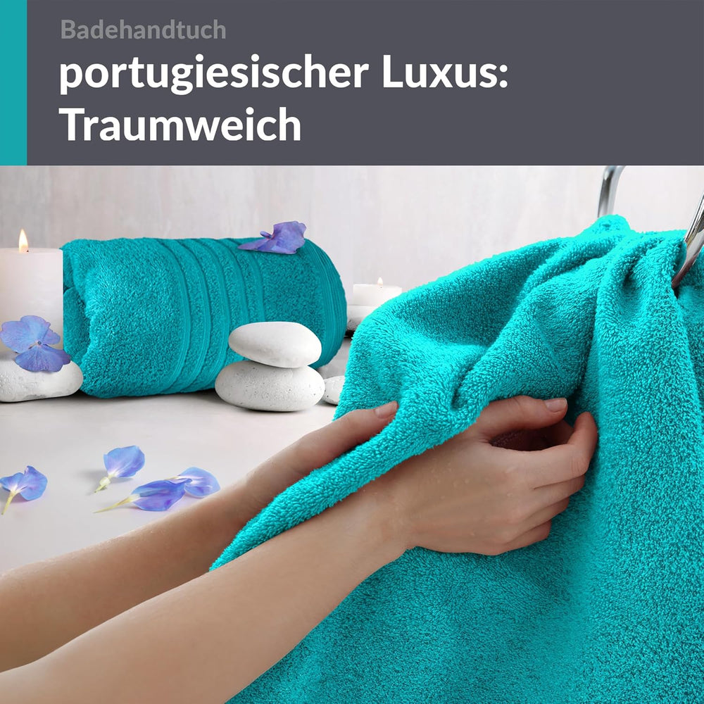 Duschtuch groß 100x150 cm 2er Set Grün - Nautic