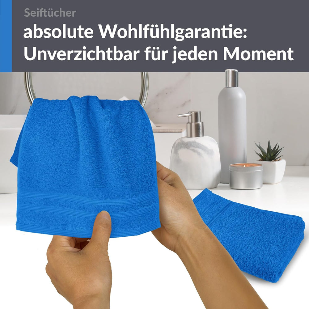 Waschlappen 30x30 cm 2er Set Blau - Capri