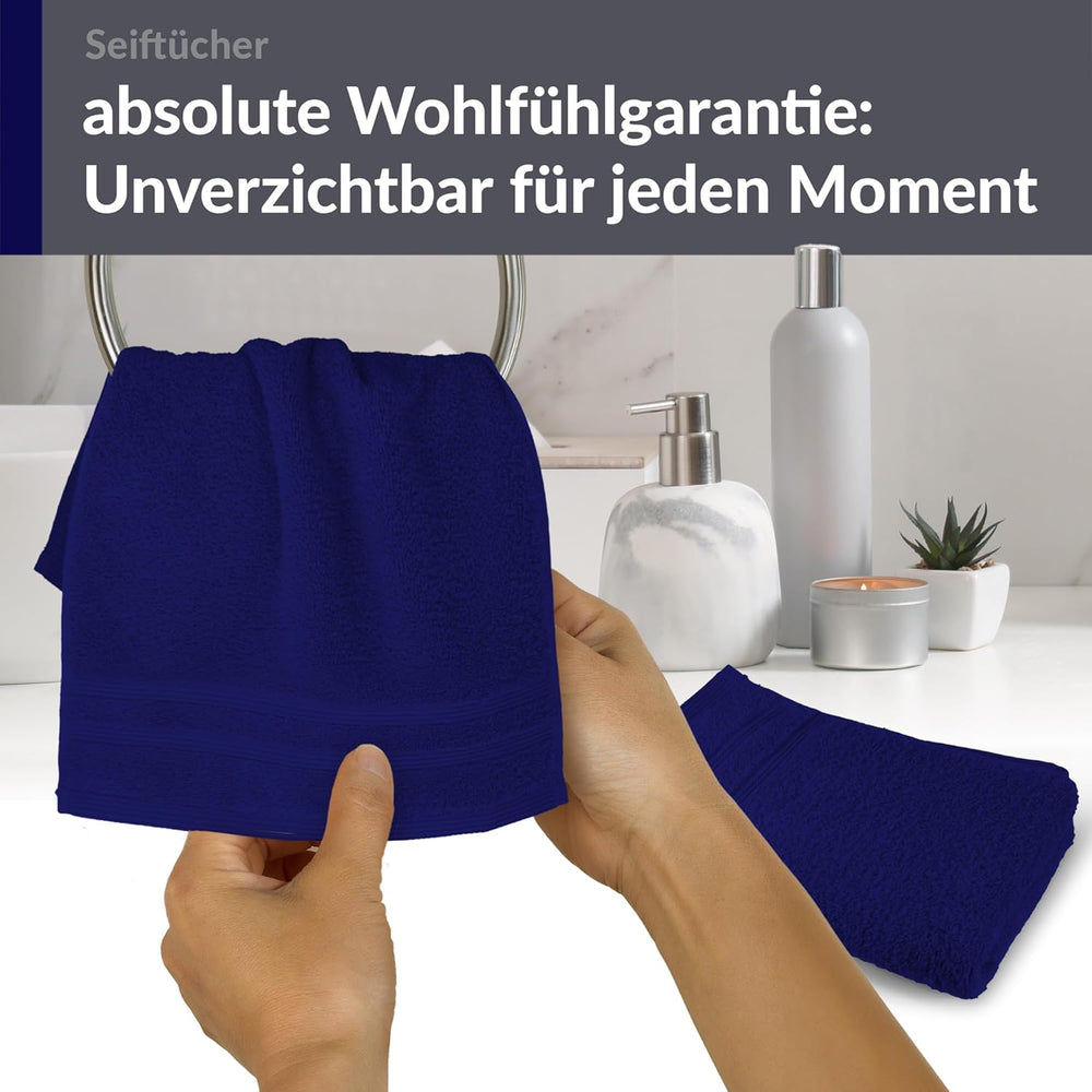Waschlappen 30x30 cm 2er Set Blau - Marine