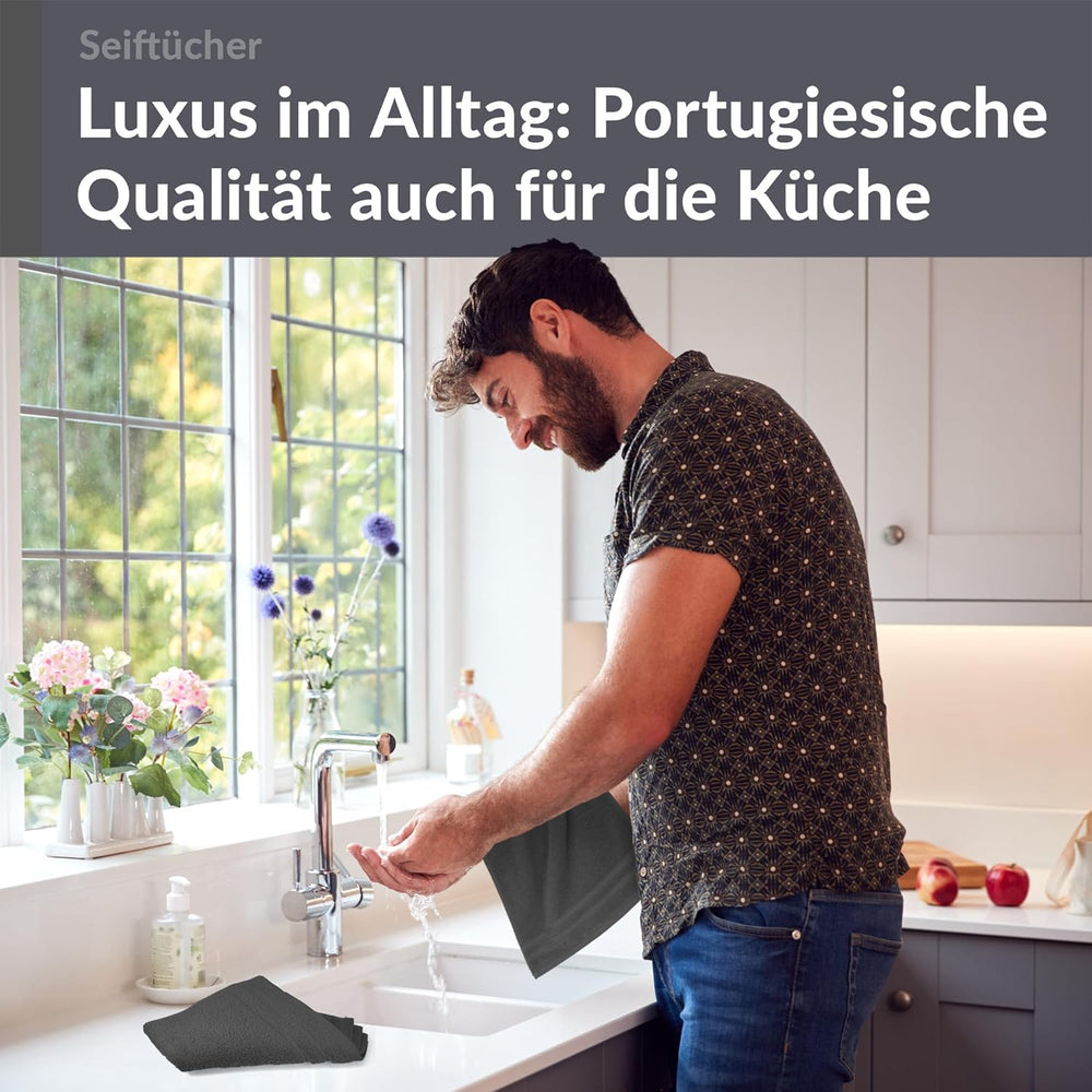 Waschlappen 30x30 cm 2er Set Grau - Anthrazit