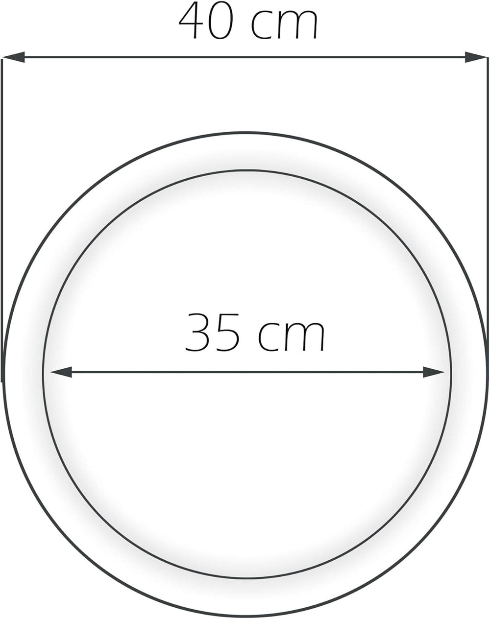 großes Serviertablett Rund 40 cm Ø, Gastrotablett aus Italien Motiv: Apfelgarten