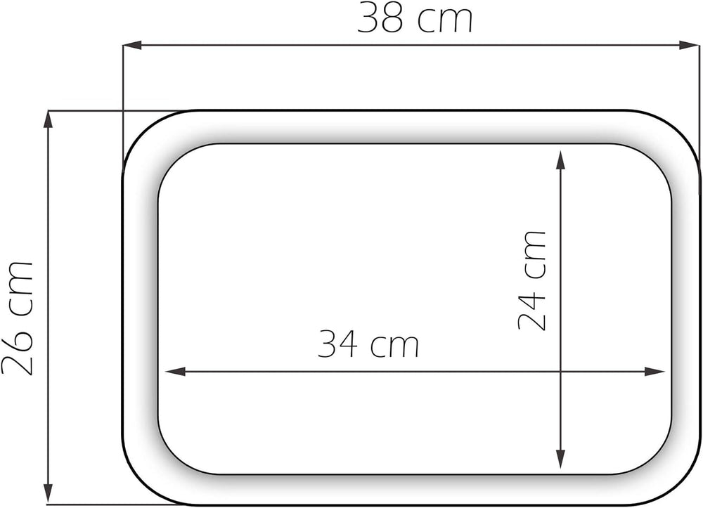 Serviertablett Tragbar, Melamin Servicetablett 38x26 cm, Robustes Picknicktablett, Druck: England Rosen