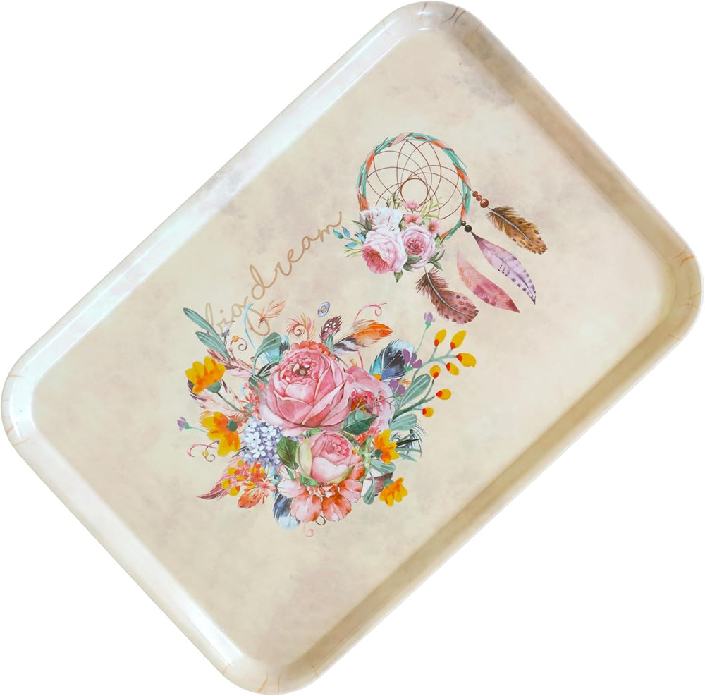 Serviertablett für Kaffee, buntes Küchentablett Traumfänger 45x31 cm
