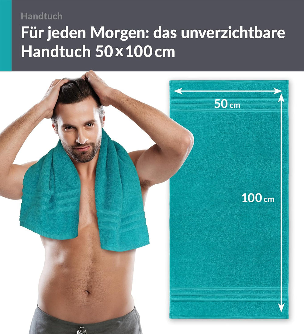 Handtuch 50x100 cm 2er Set Grün - Nautic