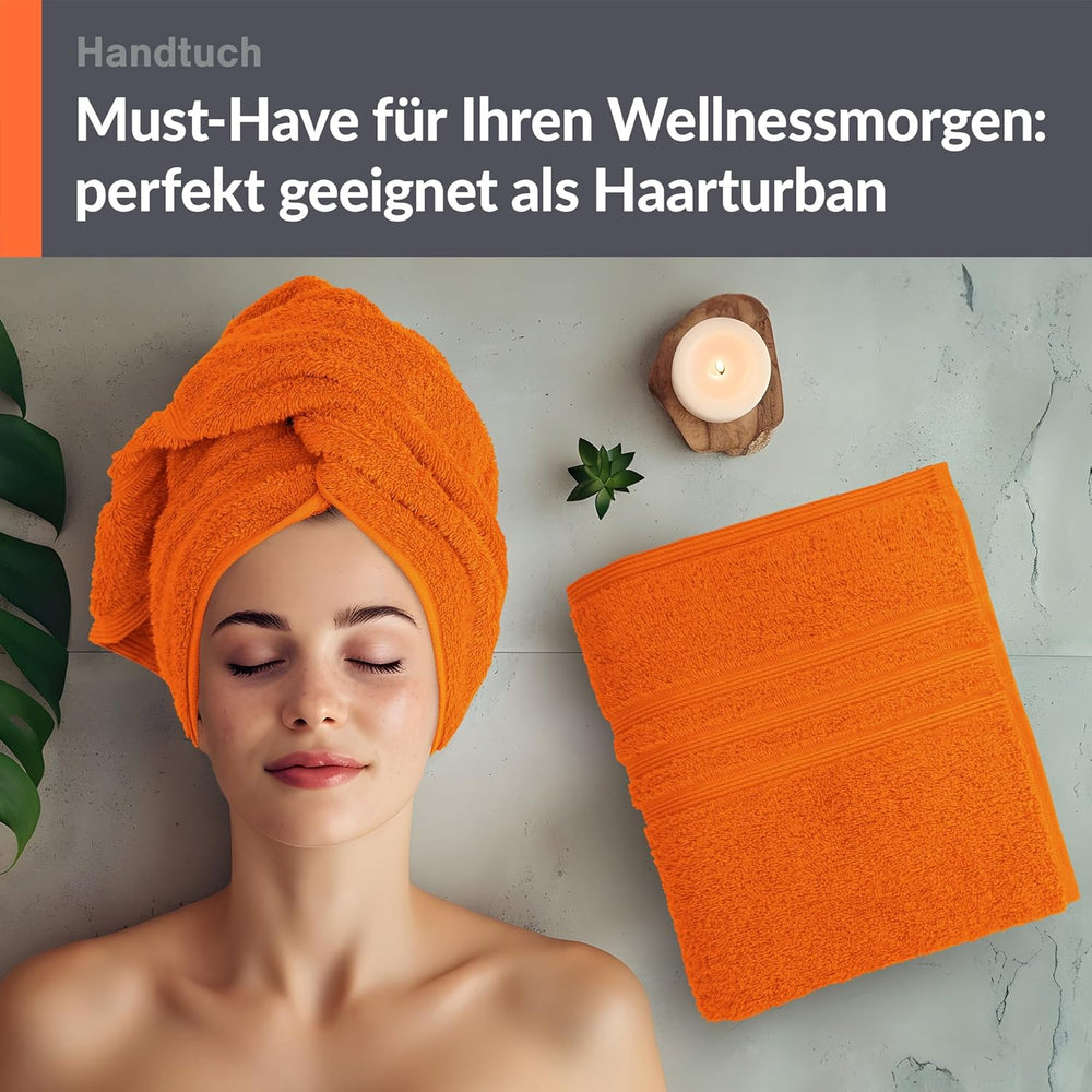 Handtuch 50x100 cm 2er Set Orange - Clementinen