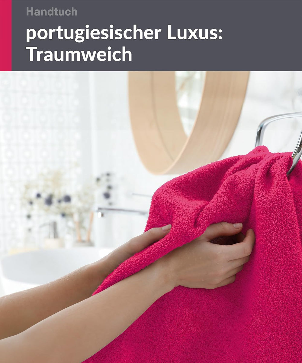 Handtuch 50x100 cm 2er Set Rot - Rhabarber