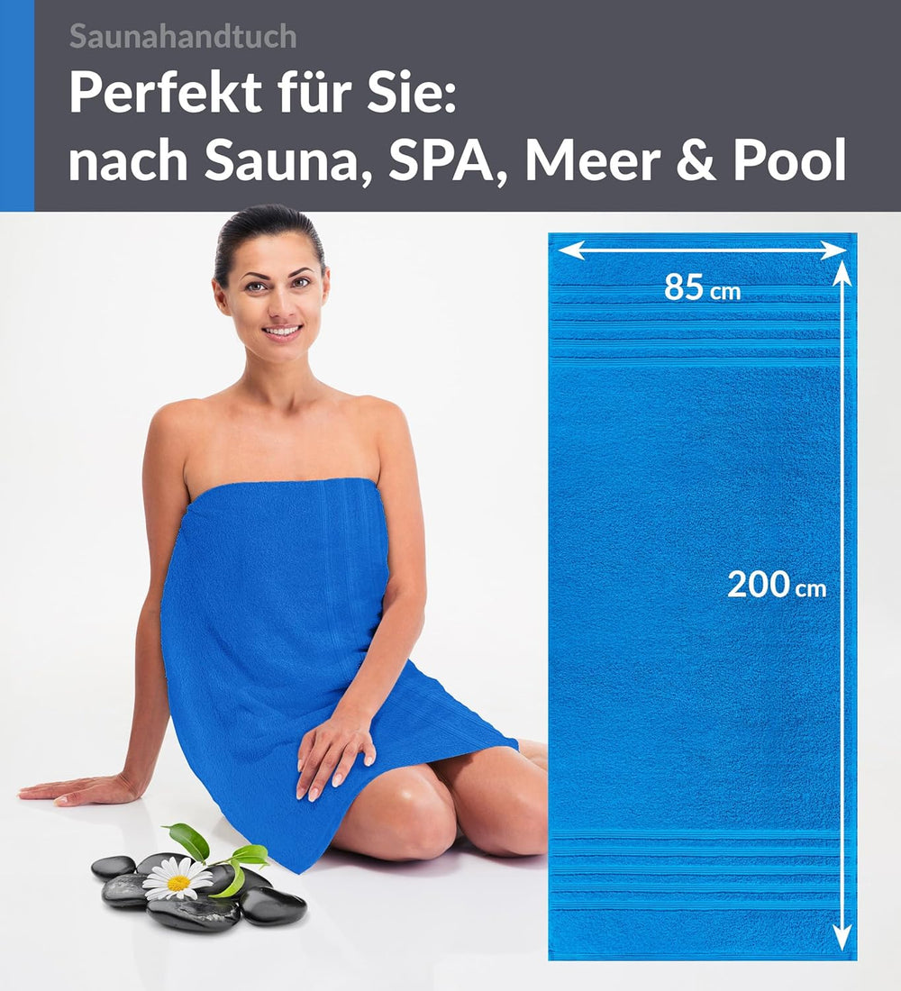 Saunahandtuch 80x200 cm Blau - Capri