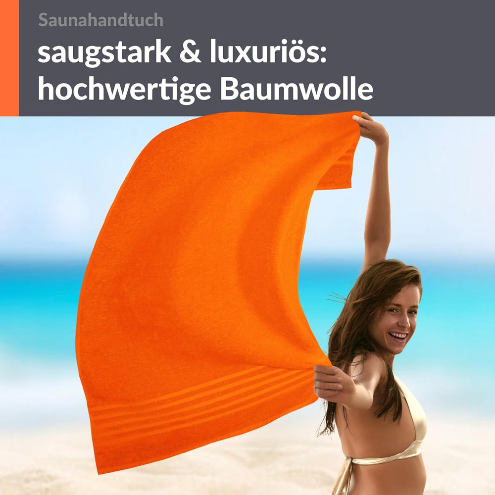 Saunahandtuch 80x200 cm Orange - Clementinen
