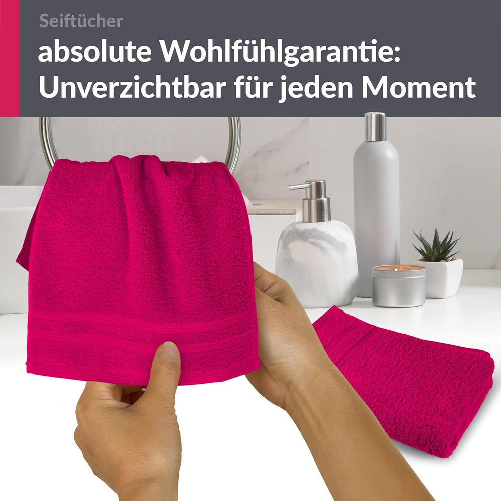 Waschlappen 30x30 cm 2er Set Rot - Rhabarber