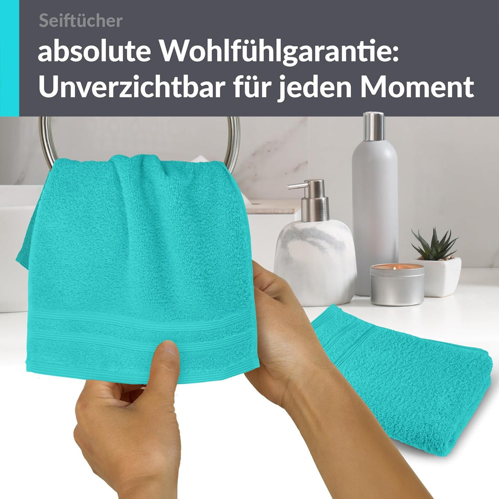 Waschlappen 30x30 cm 2er Türkis - Lagunen