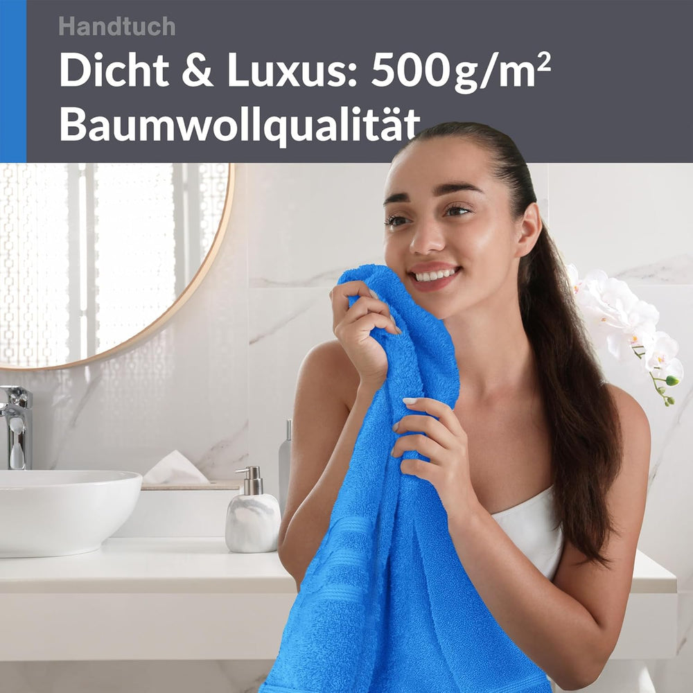 Handtuch 50x100 cm Blau - Capri