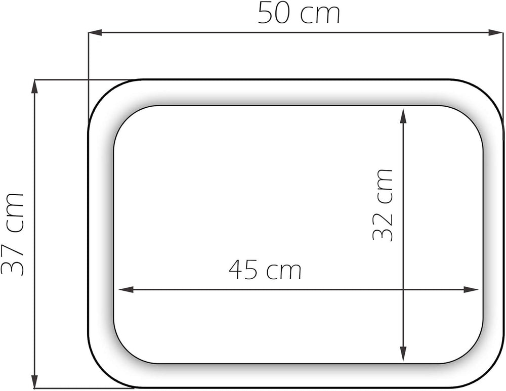 Gastrotablett Rechteckig, Druck: Espresso, Großes Kunststoff Tablett 50x37 cm, Italienisches Kaffeetablett