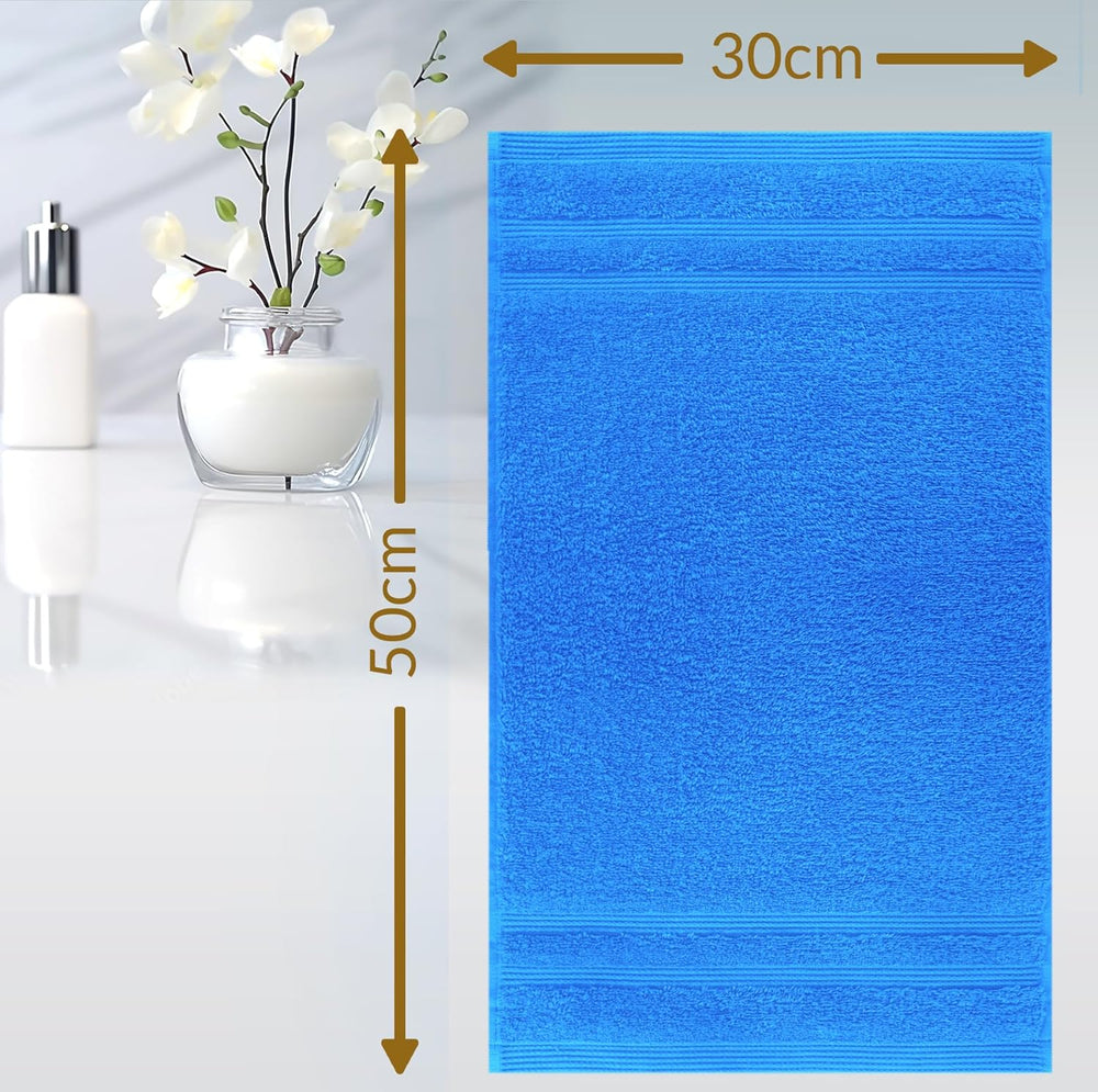 Gästehandtücher Set zweifarbig 30x50 cm 4 Stück Marine - Capri