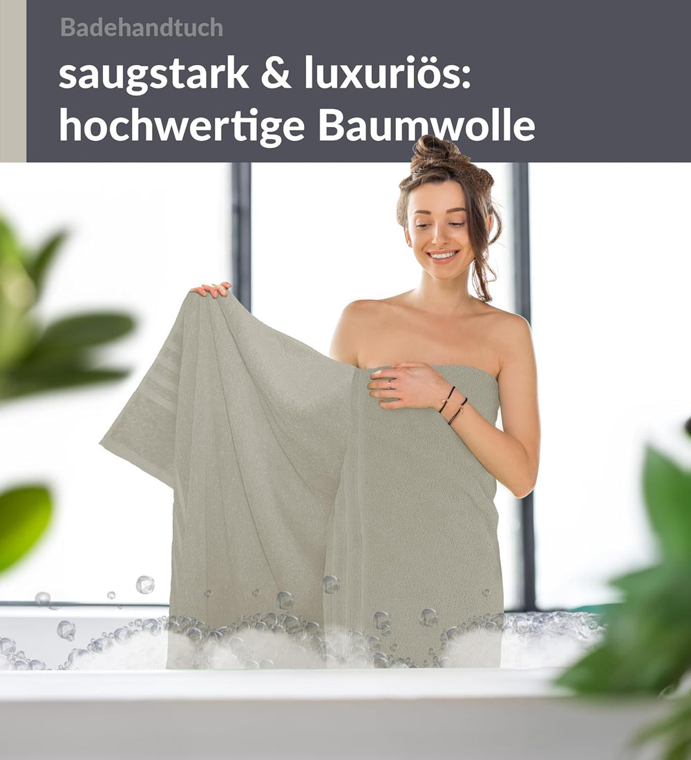 Badetuch 100x150 cm Grau - Kiesel