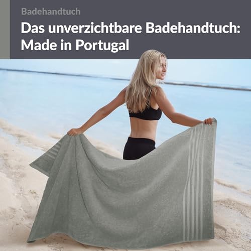 Badetuch 100x150 cm Grau - Stein