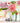 Rechteckiges Tablett zum Servieren, Melamintablett bunt Design: Pfingstrose, Teetablett 31x23 cm