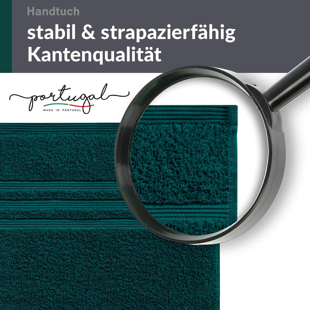 4er Handtücher Set 50x100 cm Baumwolle Grün - Opal