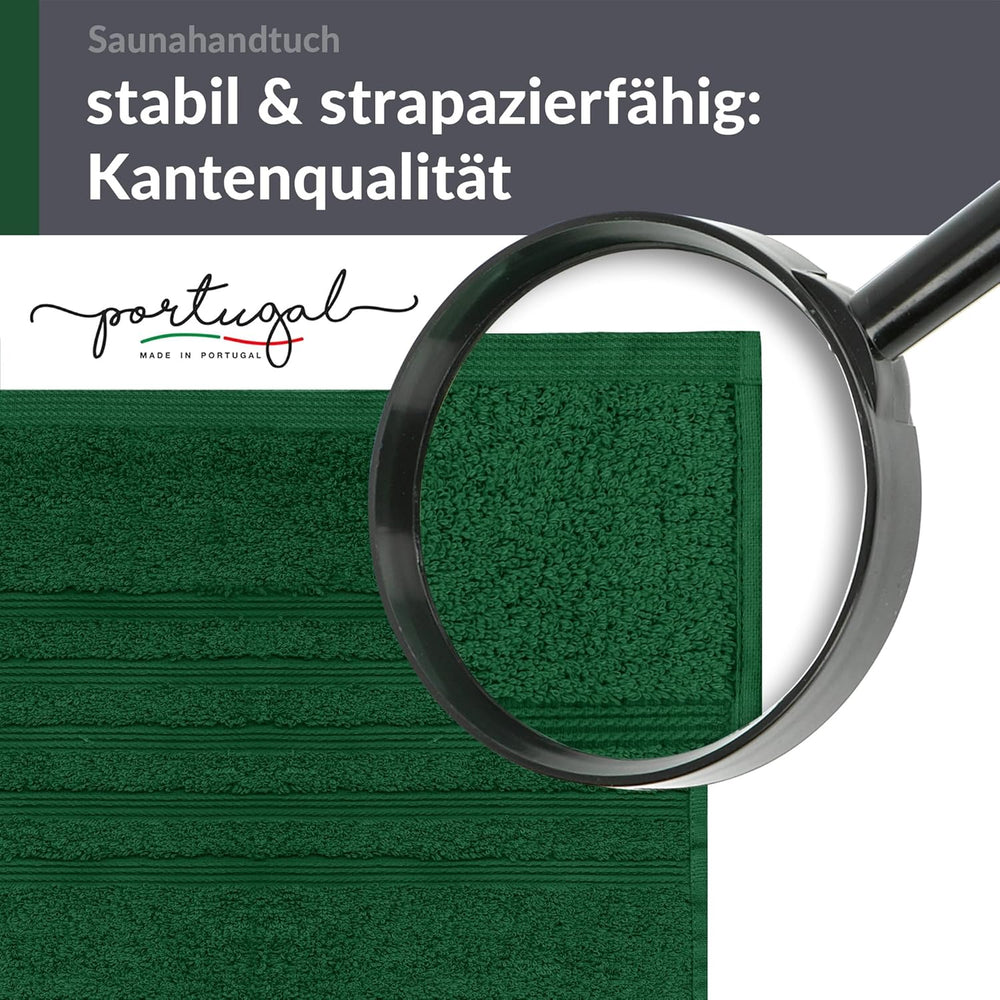 Saunahandtuch extra lang 80x220 cm Grün - Tannen