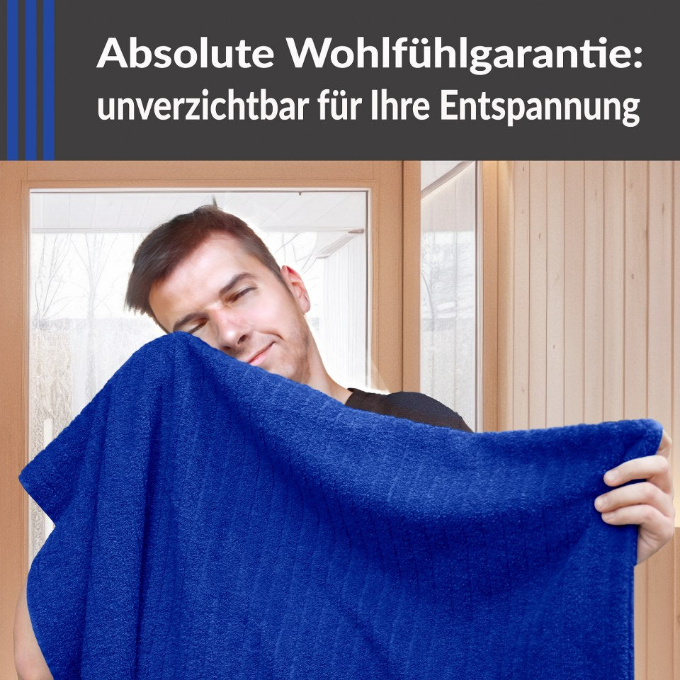 Saunatuch 85x200 cm Blau - Königs, Kopenhagen Saunahandtuch