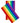 Regenbogen 2er Handtuchset, Bunte Frotteetücher 50x100 cm