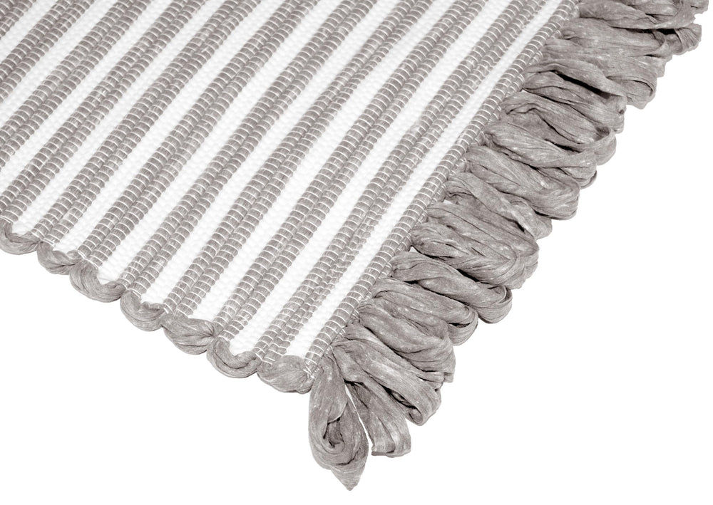 Handmade Läufer 60x120 cm Grau - Beige