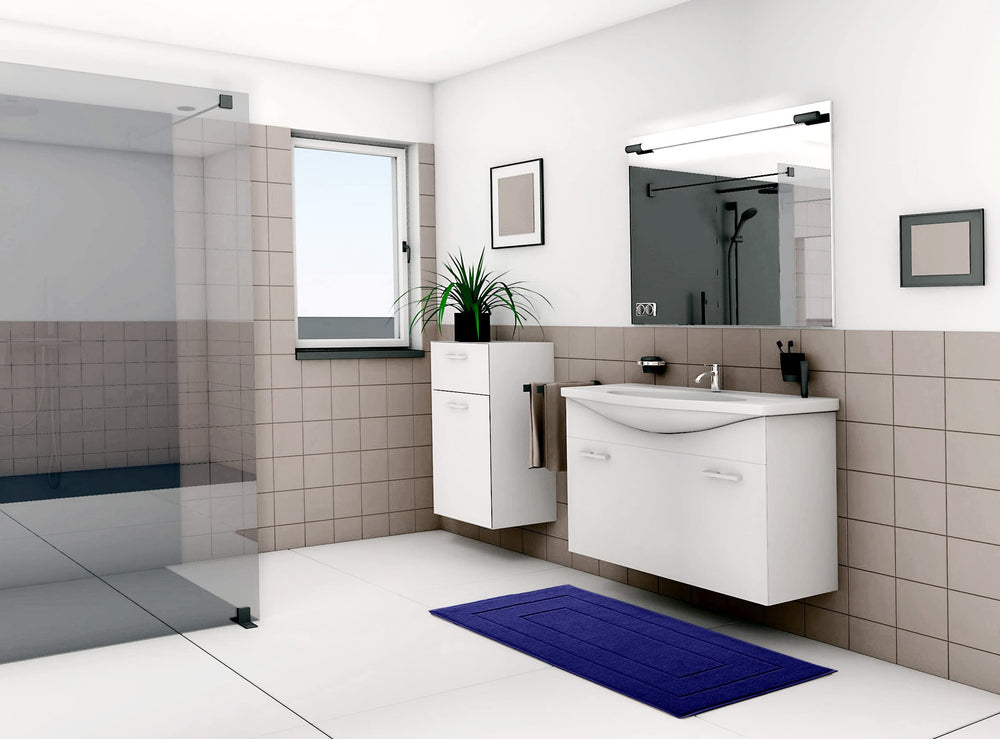 Frottee Badematte 50x80 cm Blau - Marine