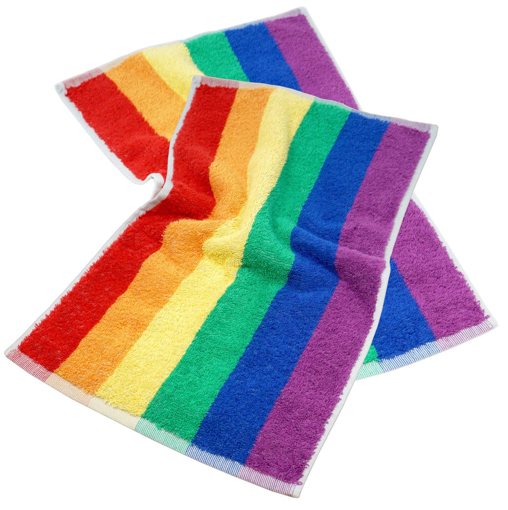 Regenbogen 2er Set Gästehandtücher, kleine Handtücher 30x50 cm