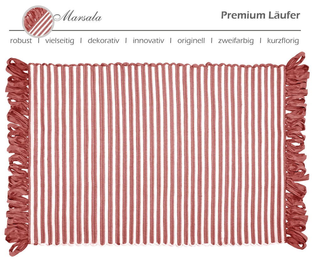 Handmade Läufer 50x70 cm Rosa - Marsala