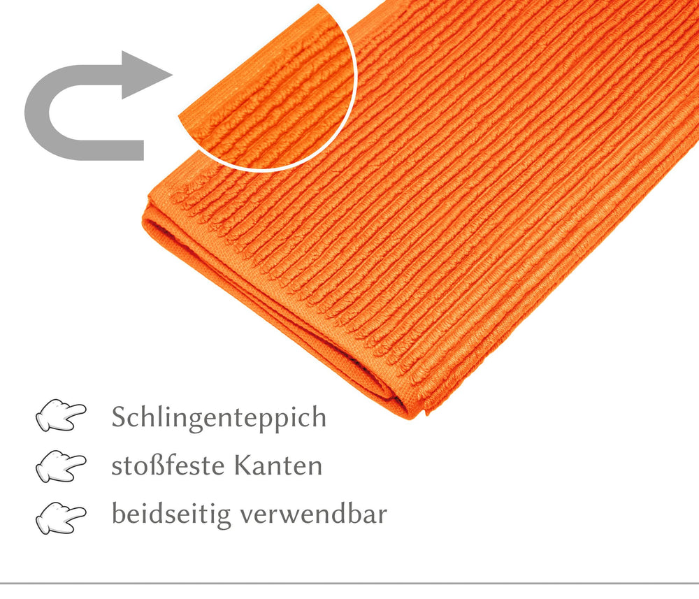 Badematte 50x80 cm Orange - Blutorange