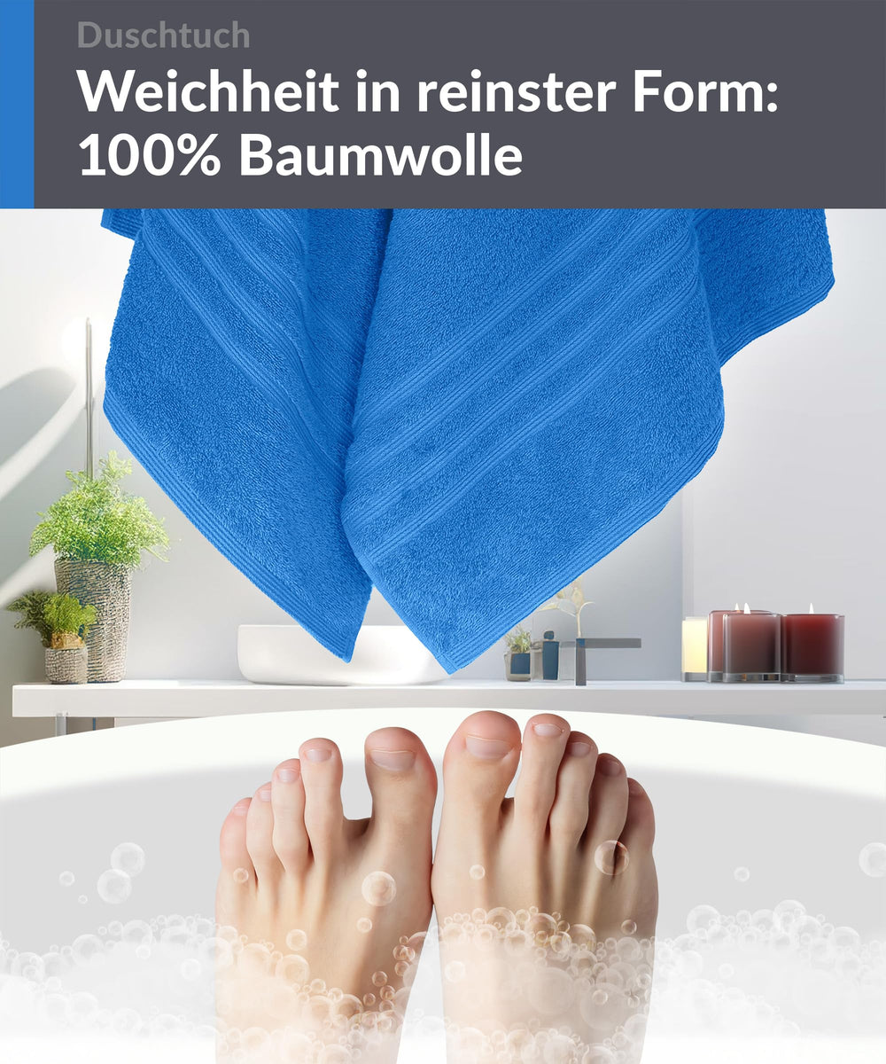 Duschtuch 70x140 cm 2er Set Blau - Capri